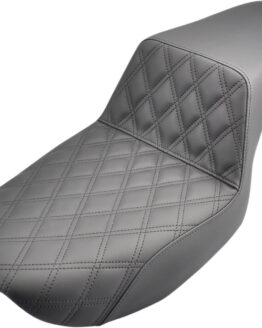 Step-Up Lattice Stitched 2-Up Seat - Black