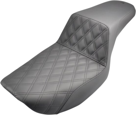 Step-Up Lattice Stitched 2-Up Seat - Black