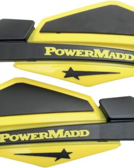 Powermadd Light Yellow/Black Star Handguard Kit w/ Snow Mounts