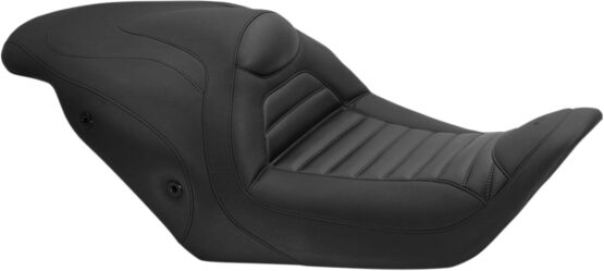 Tripper Horizontal Tuck and Roll Vinyl 2-Up Seat - Black