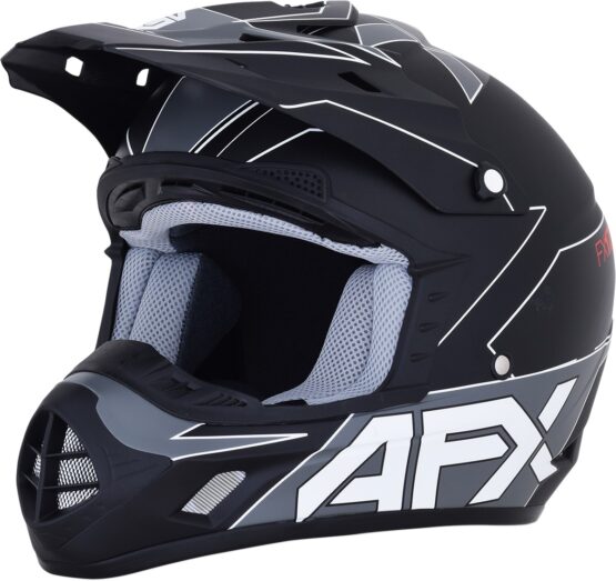 FX-17 Aced Full Face Offroad Helmet Matte Black Small - Image 5