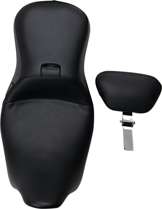 Outcast Smooth Vinyl 2-Up Seat Black w/Backrest - Image 2