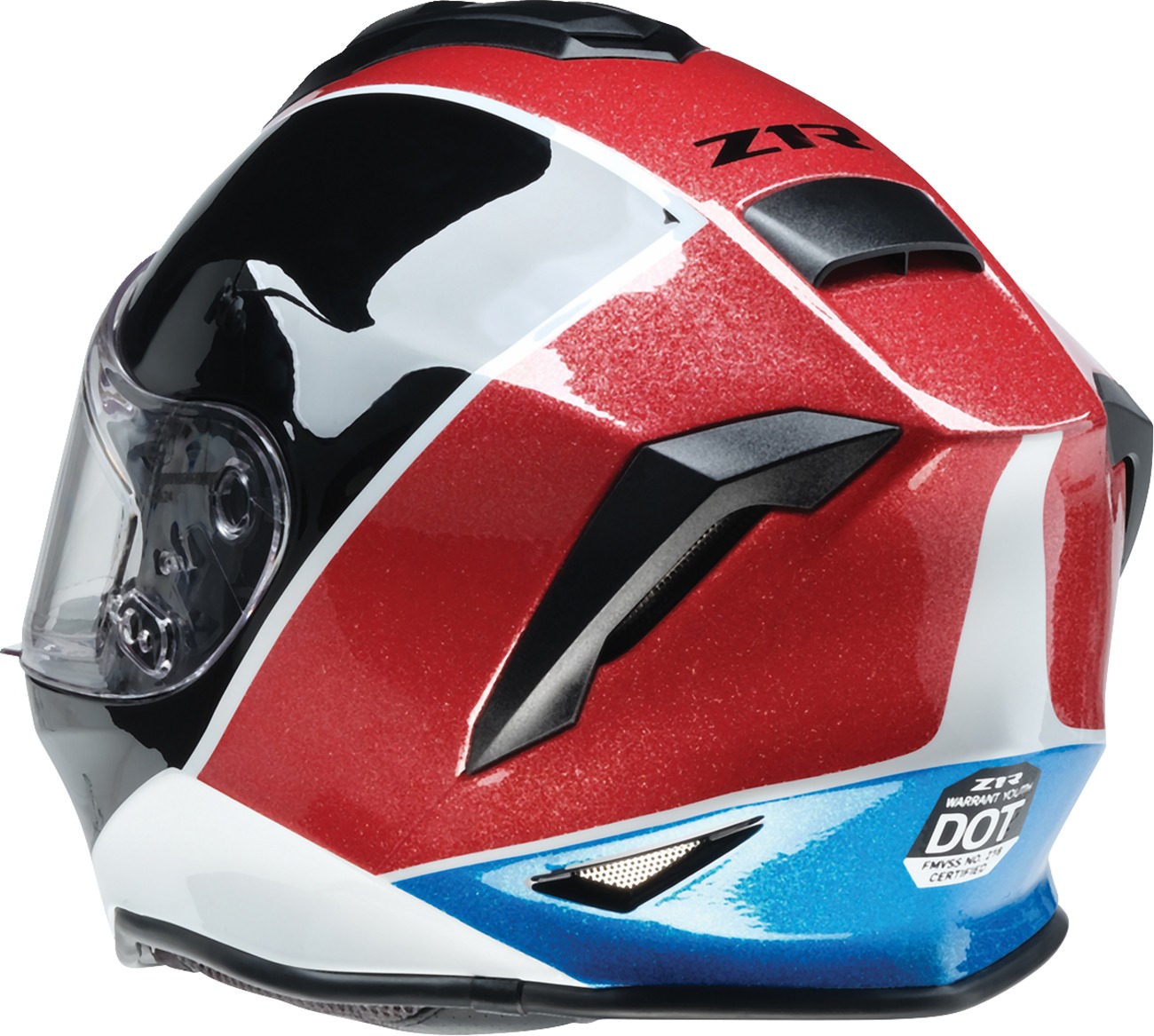 Z1R Youth Warrant Fresh Pow Snow Helmet - Large, Red - Image 4