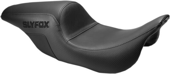 Step-Up Lattice Stitched Carbon Fiber 2-Up Seat - Black