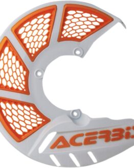 X-Brake Vented Brake Rotor Disc Cover - White & Orange