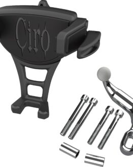 CIRO Constrictor Phone Holder Chrome Offset Perch Mount Black