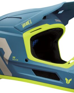 Thor Youth Fleet Forge Helmet Matte Fluorescent Yellow/Blue S