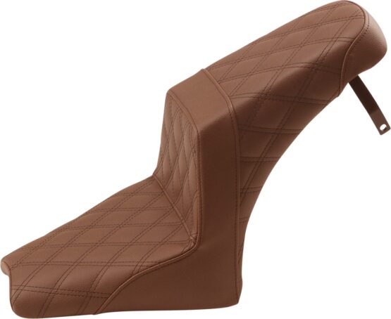 Step-Up Lattice Stitched 2-Up Seat Brown