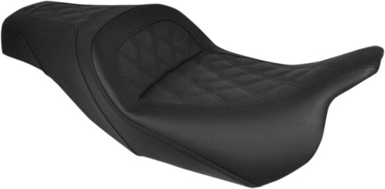 Slim Lattice Stitched 2-Up Seat Black Gel