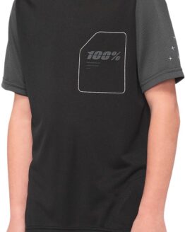 Youth Ridecamp Jersey, Black/Charcoal, Size Large by 100%