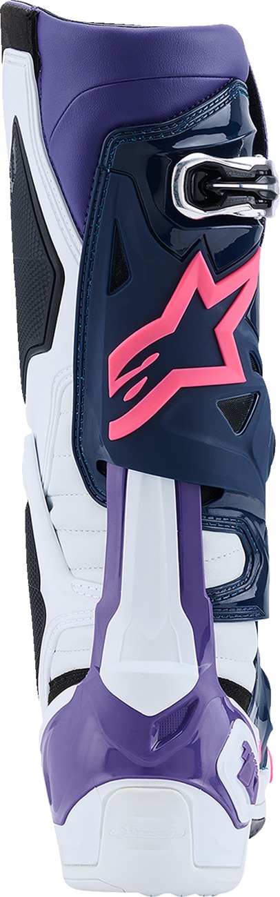 Alpinestars Tech 10 Boots White/Violet/Navy/Pink US 9 - Image 4