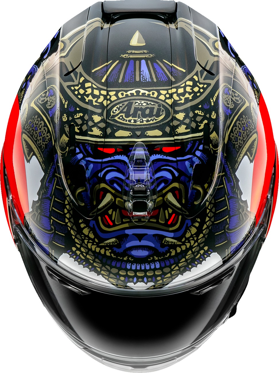 Arai Corsair-X Shogun Helmet XS Blue/Gold/White/Black/Red - Image 3