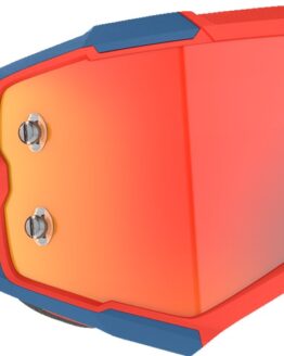 Scott Fury Goggle Dark Blue Neon Red Orange Chrome Lens Adult