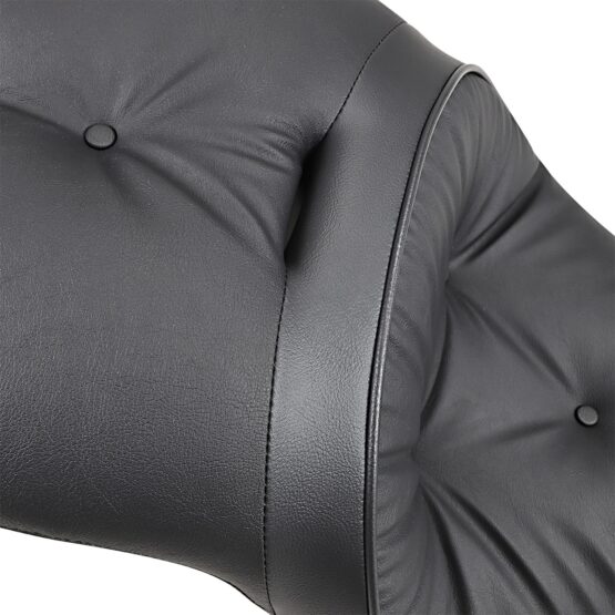 Touring Pillow Leather 2-Up Seat Black Low 1" - Image 4