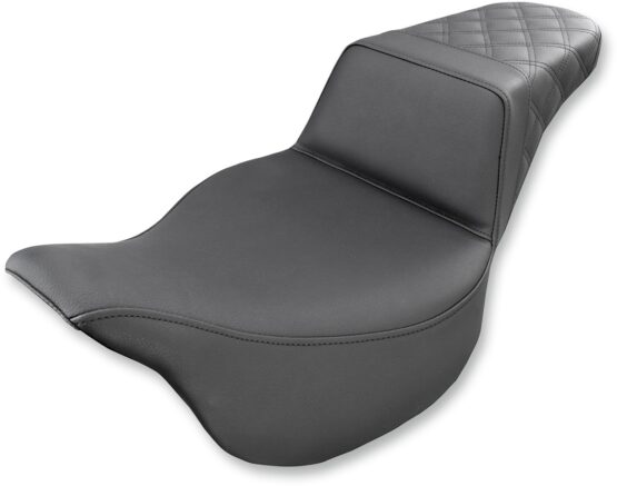 Step-Up Rear Lattice Stitch 2-Up Seat - Black