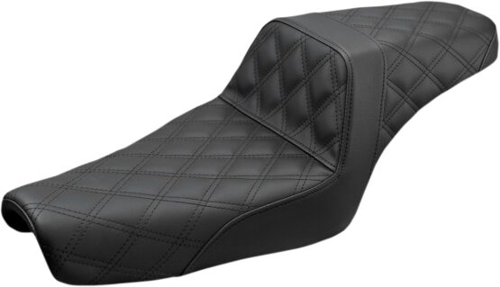 Step-Up Lattice Stitched 2-Up Seat - Black