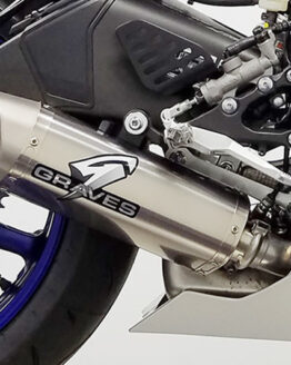 Graves Titanium Cat-Back Slip-On Exhaust Silver Fits 06-20 Yamaha R6