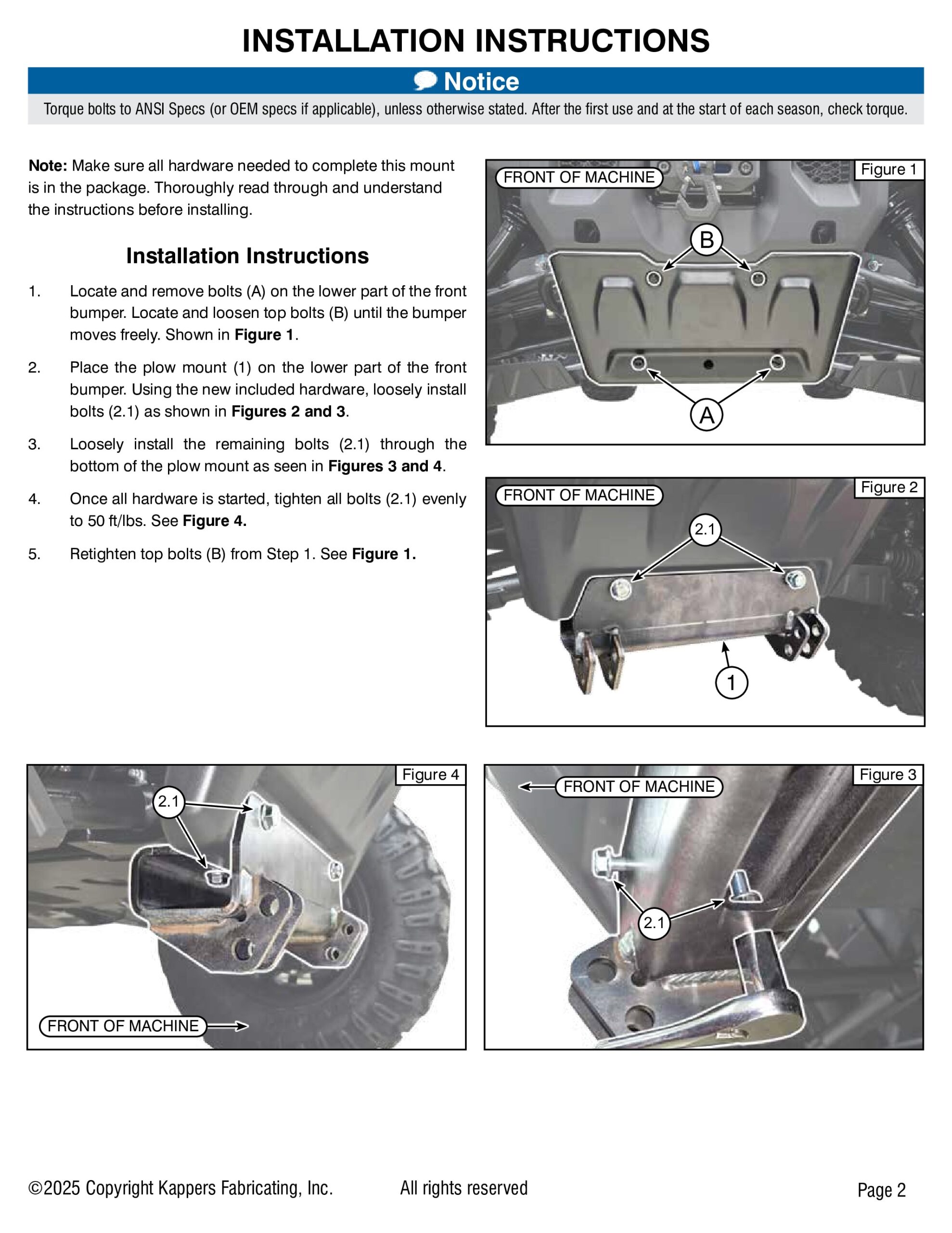 KFI Plow Mount For 2025 CF Moto UForce U10 Pro/XL - Image 3