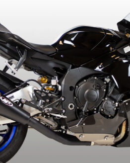 RM1 Slip On "Half" Exhaust w/ Black Muffler & Link Pipe