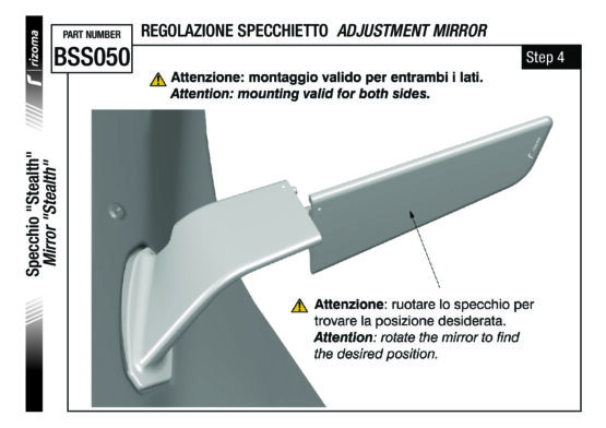 Black Rotating Winglet Stealth Mirrors - Image 4