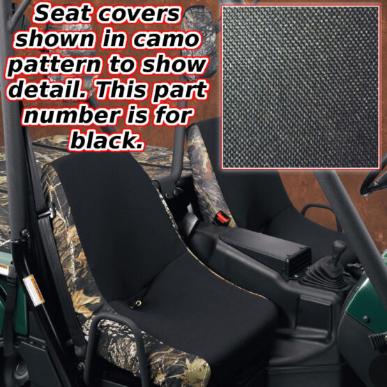 UTV Neoprene Bucket Seat Covers - Black - Image 2