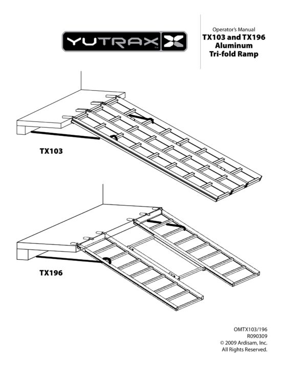 Tri Fold Loading Ramp - 50x69 - 69" Long, 50" Wide, Folds to 17.5" - Image 3