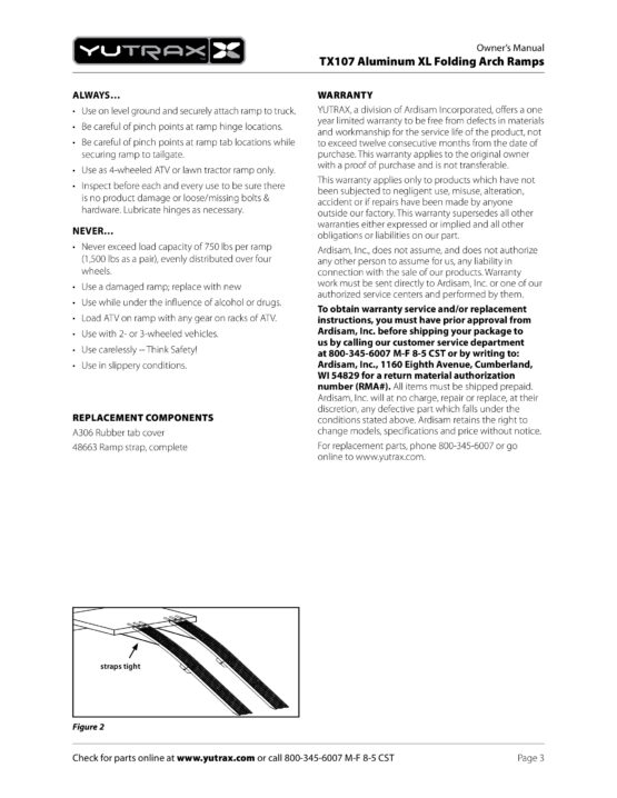 Folding Aluminum "XL" Loading Ramps - 89" Long, 12" Wide - Pair - Image 6