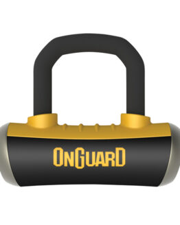 On Guard Boxer Shackle Disc Lock Black 16mm w/ Pouch & Reminder