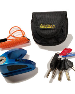 On Guard Boxer Disc Lock Blue 8mm Pin with Pouch & Reminder