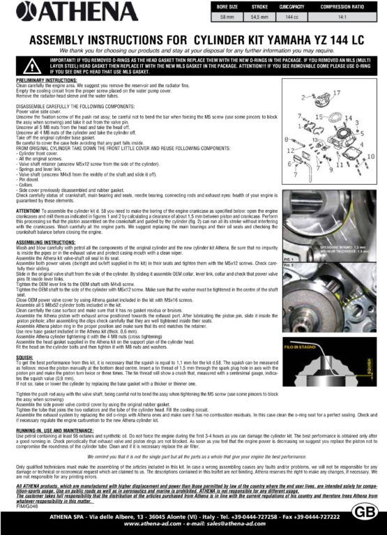 58mm / 144CC Big Bore Cylinder & Piston Kit w/ Cylinder Head - Image 4