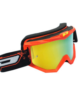 Pro Grip 3204 MX Goggles Fluorescent Red Frame w/ Iridium Lens