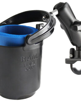 Ram Kit - Self Leveling Cup Holder w/ Handlebar Mount & Zinc U-Bolt Base