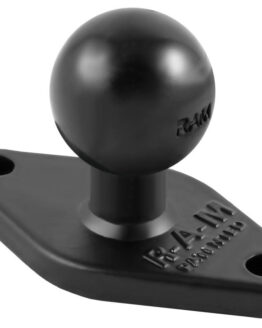 Ram Base - 2.43" x 1.31" Diamond Plate Base w/ 1" Ball IN BAG