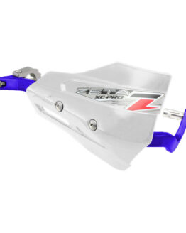 Drop Handguard Handlebar Armor / XC Pro Protector Kit - 7/8" White / Blue