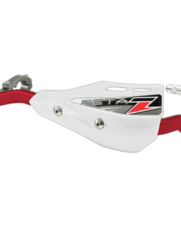 Drop Handguard Handlebar Armor / X2 Protector Kit - 1-1/8" White / Red