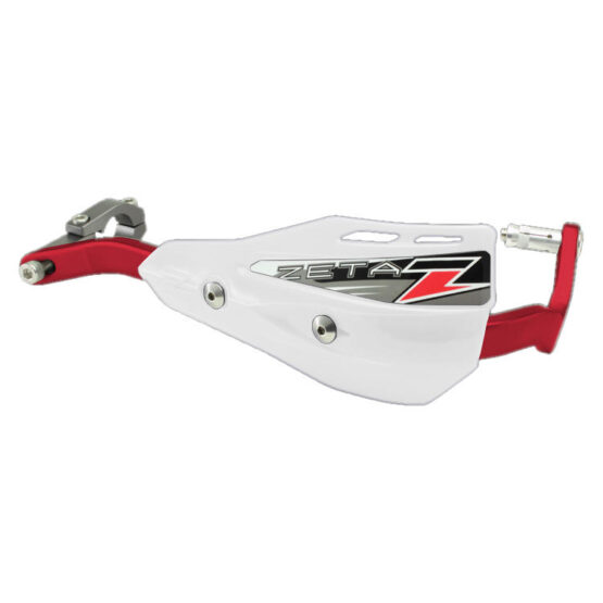 Drop Handguard Handlebar Armor / X2 Protector Kit - 7/8" White / Red