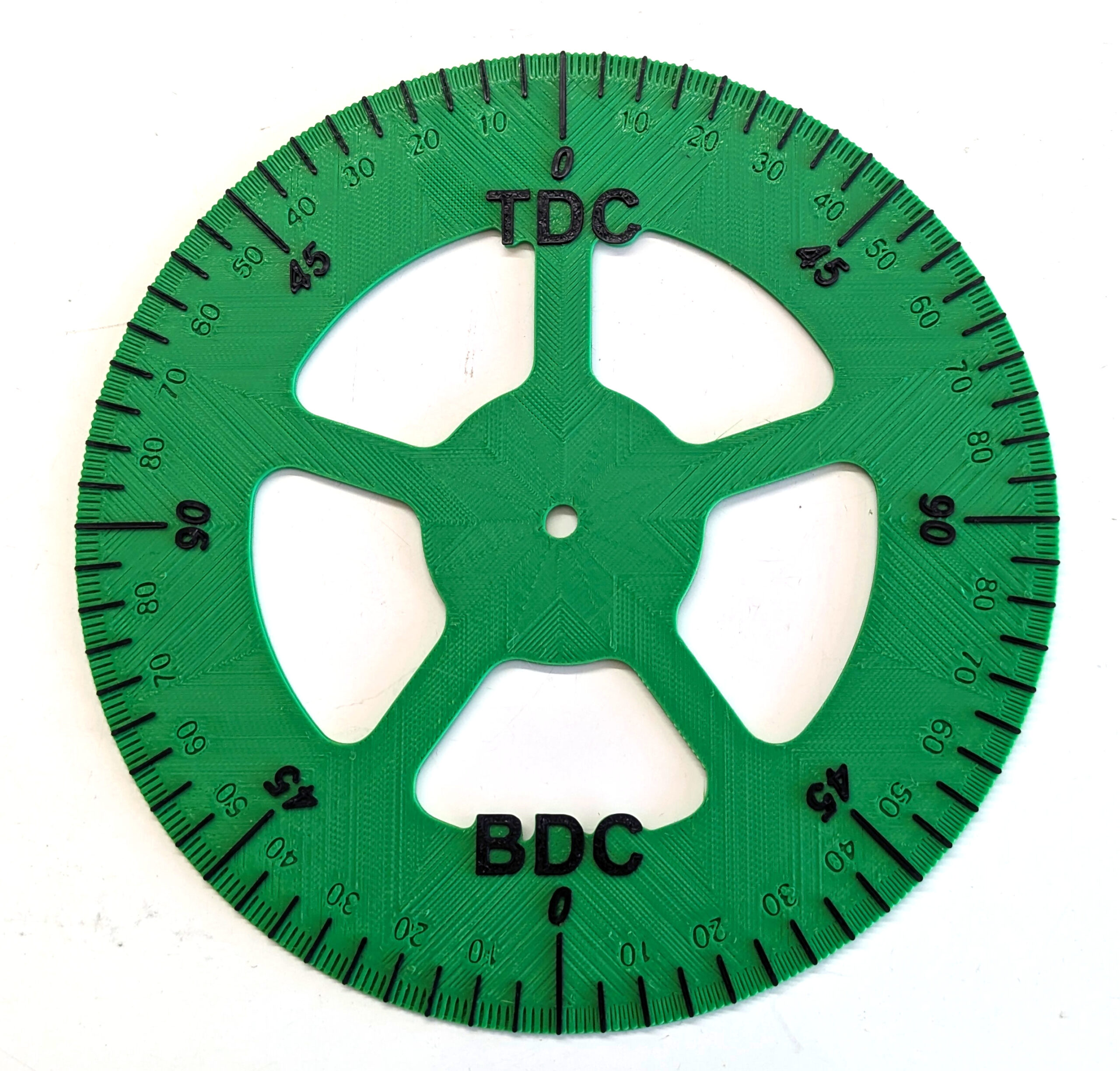 Engine Timing Degree Wheel 6.75" Diameter - Green & Black Plastic