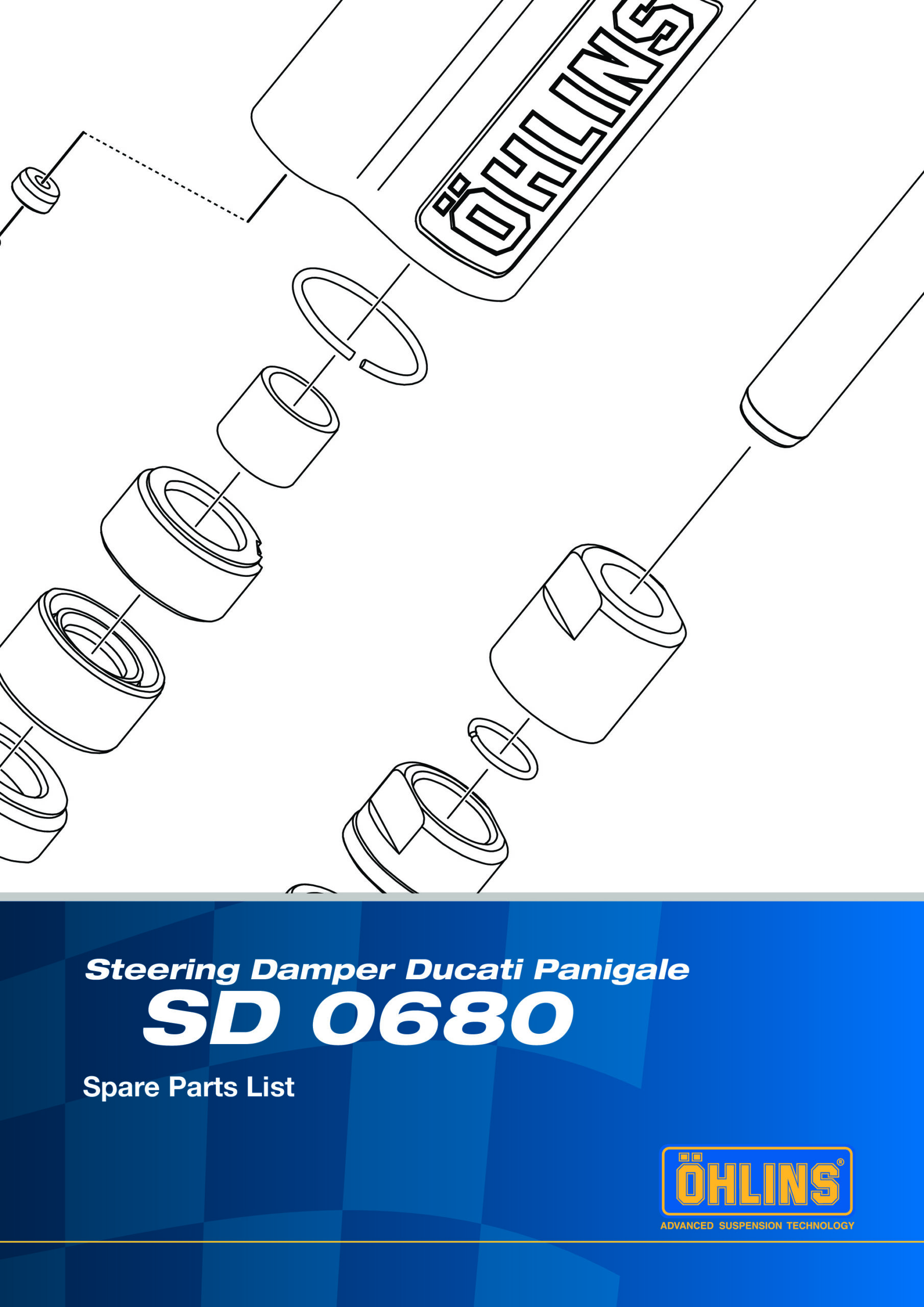 Ohlins Blackline 68mm Motorcycle Steering Damper - Image 3