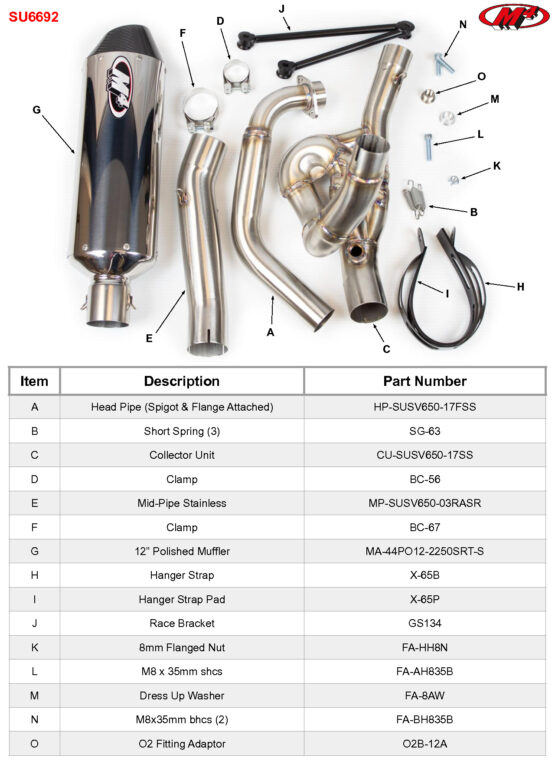 High Mount Full Exhaust w/ Stainless Muffler & Stainless Tubing - Image 5