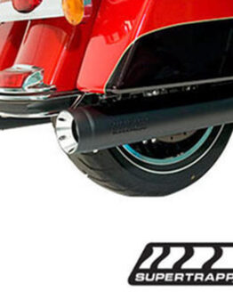Supertrapp Stout Slip-On Mufflers Black Dual Inverted Fits 95-16 FLT FLH