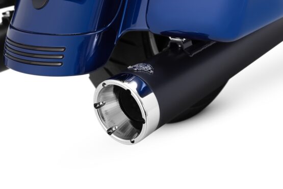 Black Monster Rounds Slip On Exhaust Mufflers - Image 3