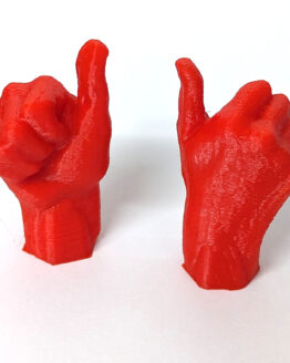 "A-OK" Thumbs-Up Valve Stem Dust Caps - Red, Pair