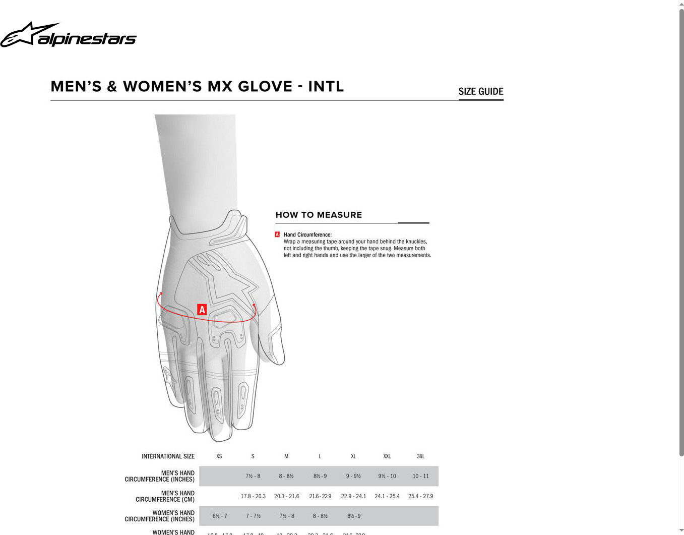 Alpinestars Techstar MX Gloves Black/Bright Red Medium Men's - Image 5