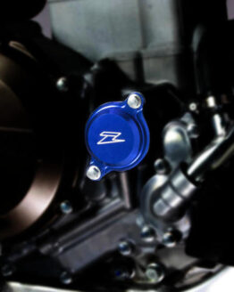 Motorcycle Oil Filter Cover - Blue