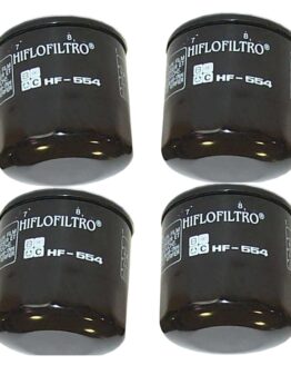 HF554 Oil Filter - Black - 4 Pack