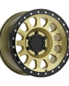 MR315 17x8.5 0mm Offset 6x135 87mm CB Gold/Black Street Loc Wheel