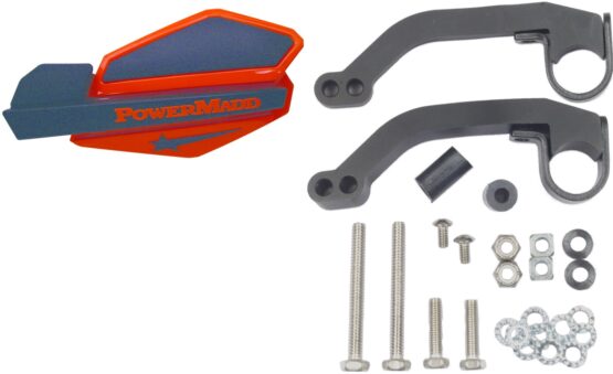 Orange & Black Star Handguard Kit w/ MC/ATV Mounts