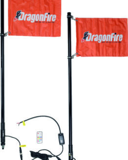 DragonFire Racing 4ft Spiral LED Whip Pair Black