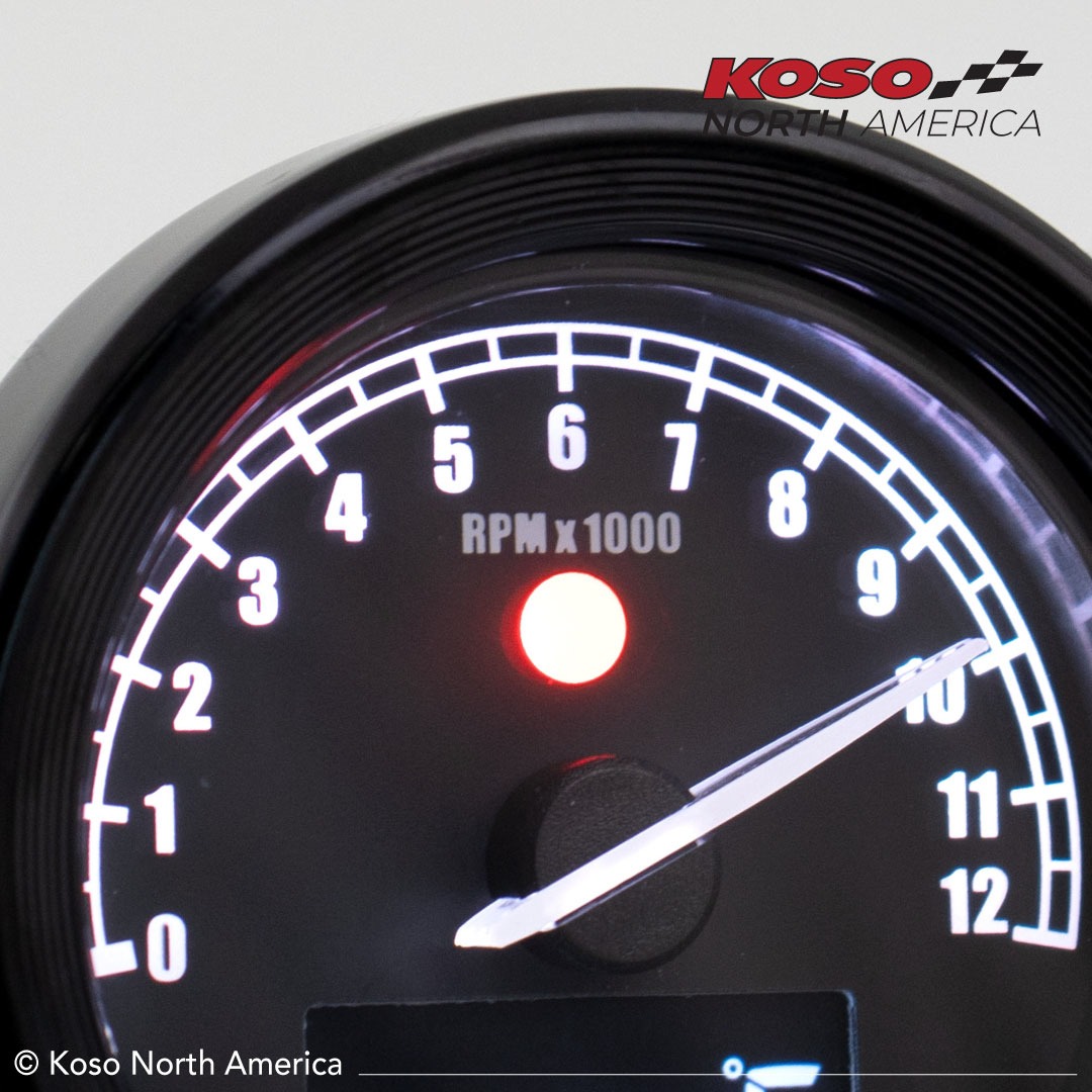 KOSO TNT-05R Tachometer Gauge Kit Black LCD 7-Color Backlight - Image 4