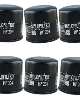 HF204 Oil Filter - Black - 6 Pack